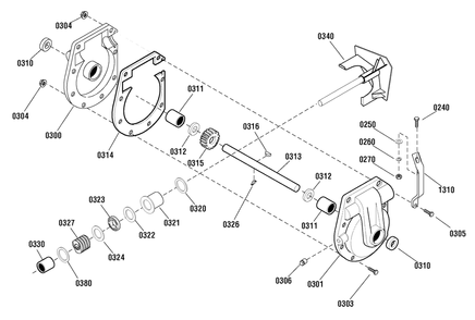 Gear Case Assembly  (1752565_1752566) Diagram and Parts List for 1696037-18-2847-31 2011 Briggs and Stratton Snow Blower
